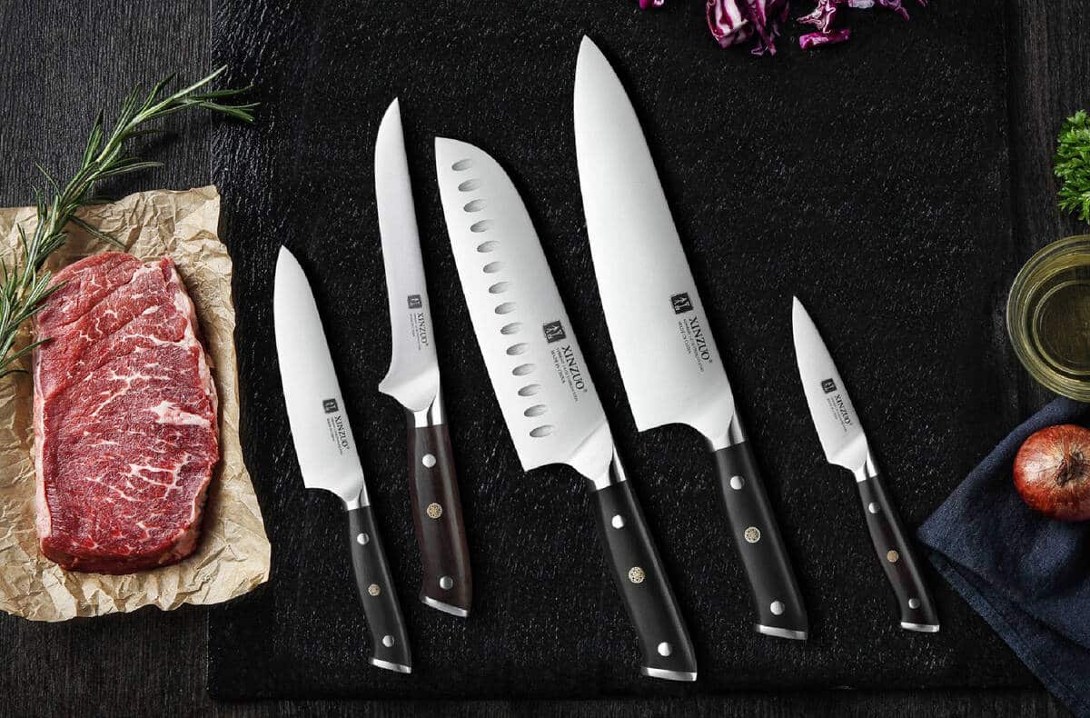Xinzuo B37 Series 8 pieces Collection on a black surface