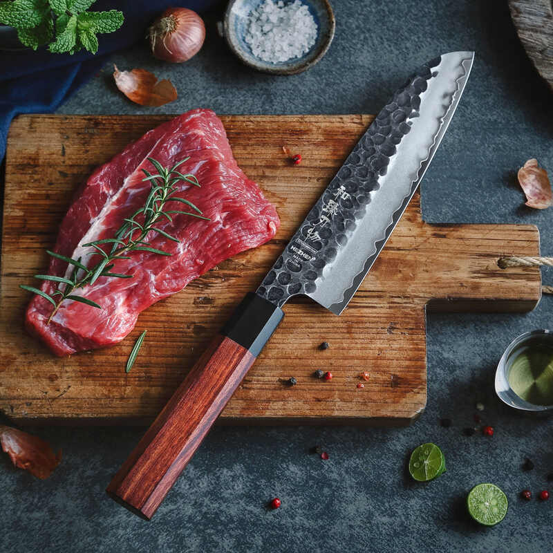 HEZHEN PM8S Santoku Knife 7“
