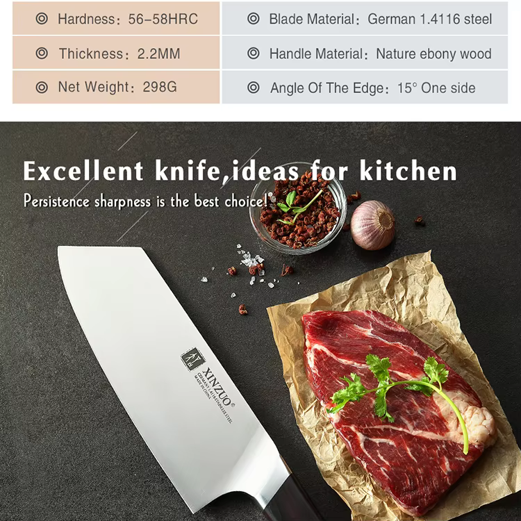 XINZUO B5 Rui Nakiri Knife 8‘’ 11